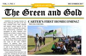 Our 1st Green and Gold Newspaper!